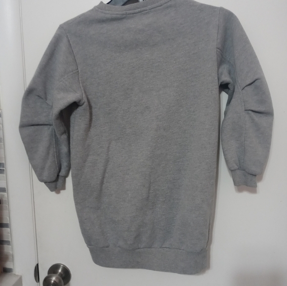 Zara x Peanuts Kids Gray Fleece Sweatshirt Ruched Sleeves Snoopy with Woodstock - Picture 5 of 5